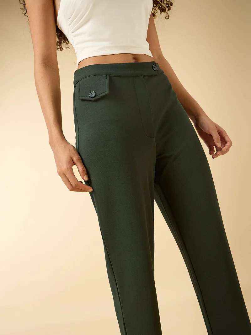 Outzidr Olive Olive Leggings for Women | Best Price UAE